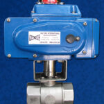 High-Pressure Ball Valve Stainless Steel EL Actuator Blue